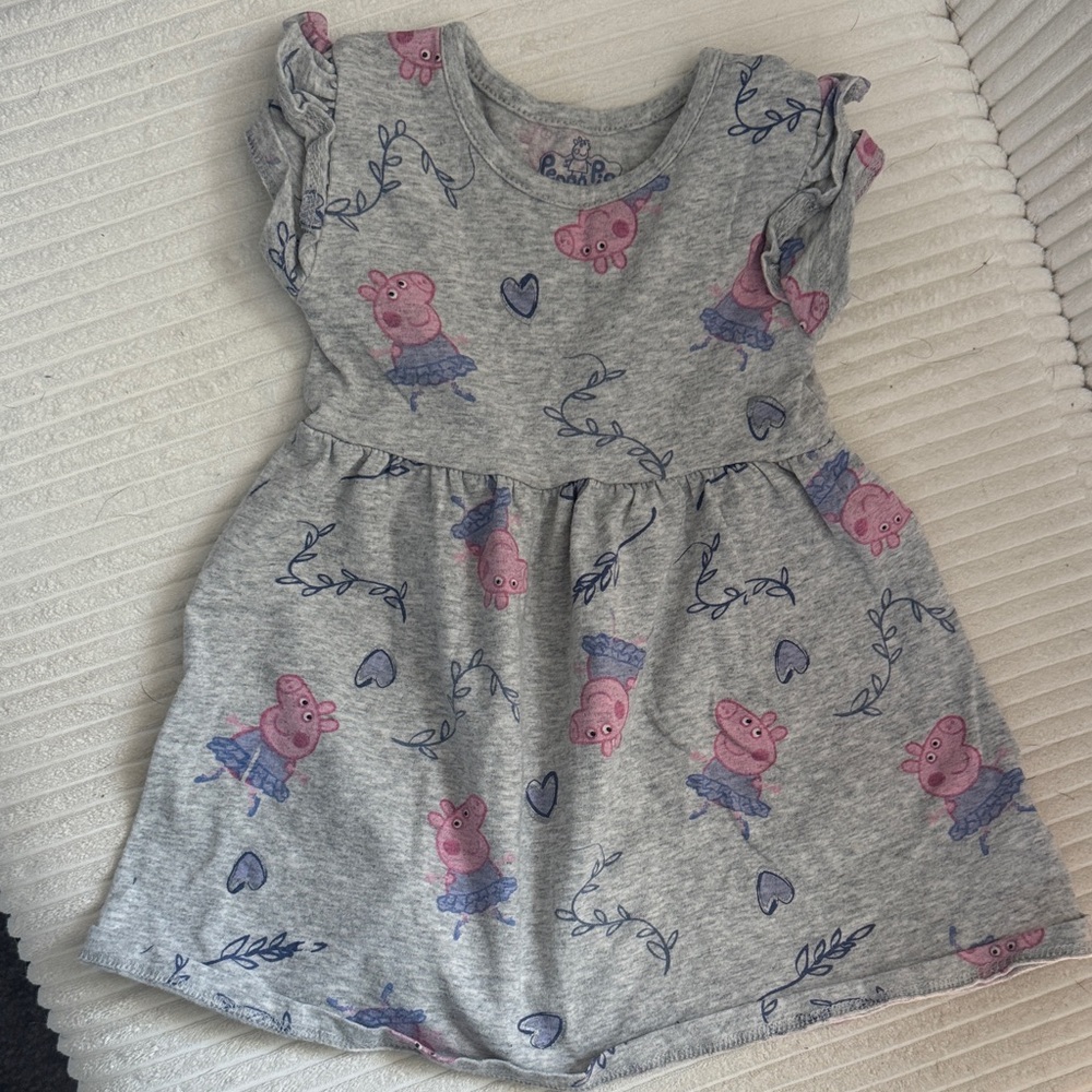 Peppa Pig Gray and Pink Kids Dress